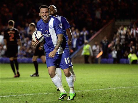 Lee Tomlin with his match ball v Reading