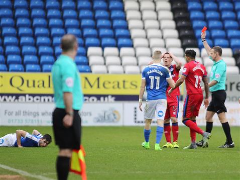 referee-chris-sarginson-shows-the-second-of-three-red-cards-posh-3-1-rochdale